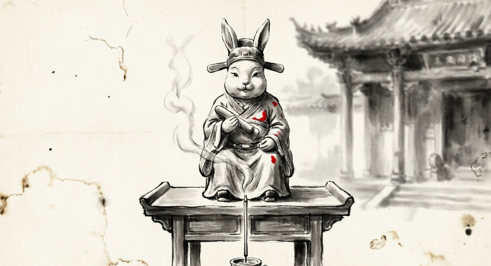 水墨·兔儿神